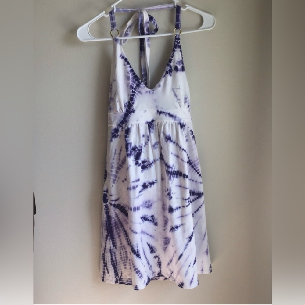 Victoria's Secret White and Purple dress halter M bra top - Picture 2 of 5